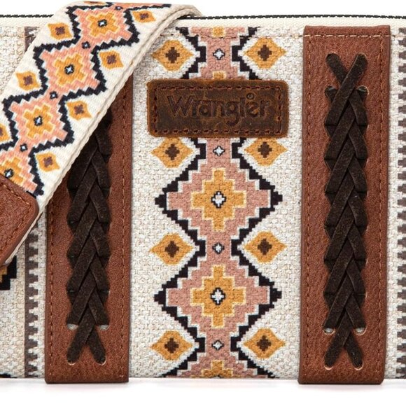 Women Wallet Aztec Clutch Wristlet Credit Card Holder Vintage Slim